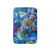 Tropisches buntes unterseeisches Korallenriff Badematte (Vorderseite Vertikal)