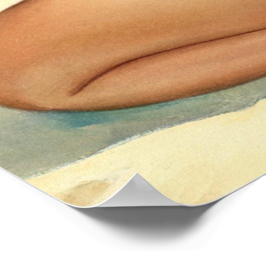 Tropisches Button Poster (Ecke)