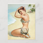 Tropisches Button Postkarte (Vorderseite)