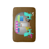 Tropisches Camping für Silbercamper Badematte (Vorderseite Vertikal)