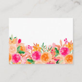 Tropisches Chic Floral Bringen Sie ein Rezept Brau Begleitkarte (Rückseite)