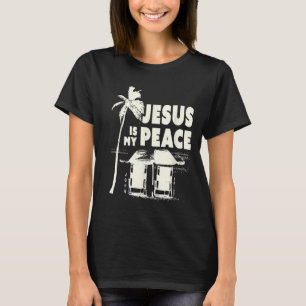 Tropisches Christliches Strandbiblizitat Jesus ist T-Shirt