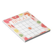 Tropisches Citrus Brautparty 40 Bingoblätter Notizblock (angewinkelt)