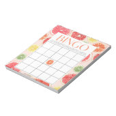 Tropisches Citrus Brautparty 40 Bingoblätter Notizblock (Rotiert)