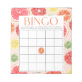 Tropisches Citrus Brautparty 40 Bingoblätter Notizblock (Vorderseite)