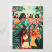 Tropisches Citrus-Brautparty Einladung (Rückseite)