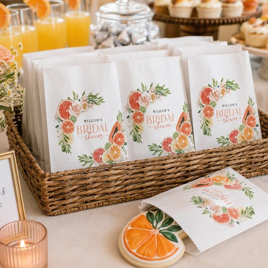 Tropisches Citrus-Brautparty Geschenktütchen