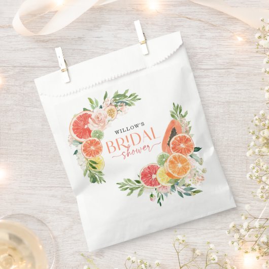 Tropisches Citrus-Brautparty Geschenktütchen (Ausgeschnitten)