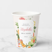 Tropisches Citrus-Brautparty Pappbecher (Rückseite)