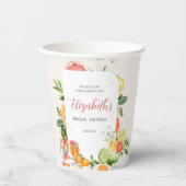 Tropisches Citrus-Brautparty Pappbecher (Vorderseite)