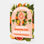 Tropisches Citrus Pickleball Brautparty Willkommen Acrylschild (Winkel)
