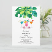 Tropisches Cocktail-Brautparty Einladung (Stehend Vorderseite)