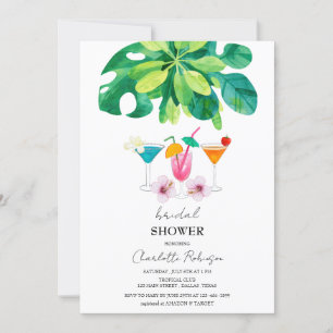 Tropisches Cocktail-Brautparty Einladung