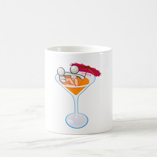 Tropisches Cocktail Martini Glas Cartoon Charakter Kaffeetasse