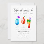 Tropisches Cocktails Brautparty Einladung (Vorderseite)