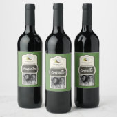 Tropisches Coconut Coquito Weihnachtsdrink Foto Weinetikett (Flaschen)