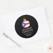 Tropisches Coconut Coquito Weihnachtsgetränk Class Runder Aufkleber (Umschlag)