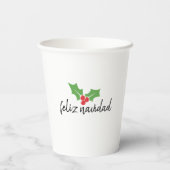 Tropisches Coconut Coquito Weihnachtsgetränk Pappbecher (Rückseite)