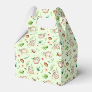 Tropisches Coconut-Sloth-Muster Geschenkschachtel