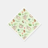 Tropisches Coconut-Sloth-Muster Serviette (Ecke)