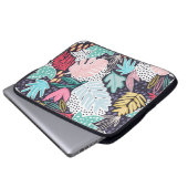 Tropisches Collage farbiges Muster - Laptop-Sieb Laptopschutzhülle (Vorne Knopf)