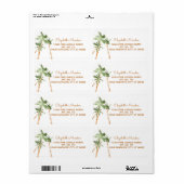 Tropisches Copper Palm Trees Beach Shipping (Vorne)