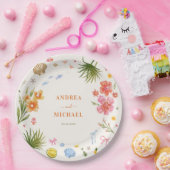 Tropisches Coquette Seashells Bows Palm Tree Hochz Pappteller (Party)