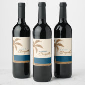 Tropisches Coquito Set für Lebensmittel und Geträn Weinetikett (Flaschen)