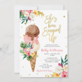 Tropisches Cornfleckeneis Brautparty Einladung (Vorderseite)