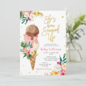 Tropisches Cornfleckeneis Brautparty Einladung (Stehend Vorderseite)