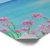 Tropisches Cornwall mit Meerpinken Canvas Print Poster (Ecke)