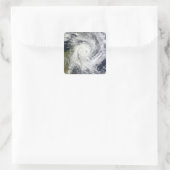 Tropisches Cyclone Bingiza Quadratischer Aufkleber (Tasche)