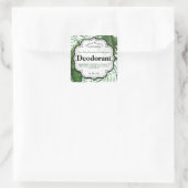 Tropisches Deodorant-Label Quadratischer Aufkleber (Tasche)