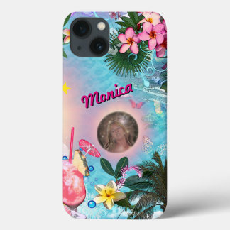 Tropisches Design mit Ihrem Namen & Foto Case Mate