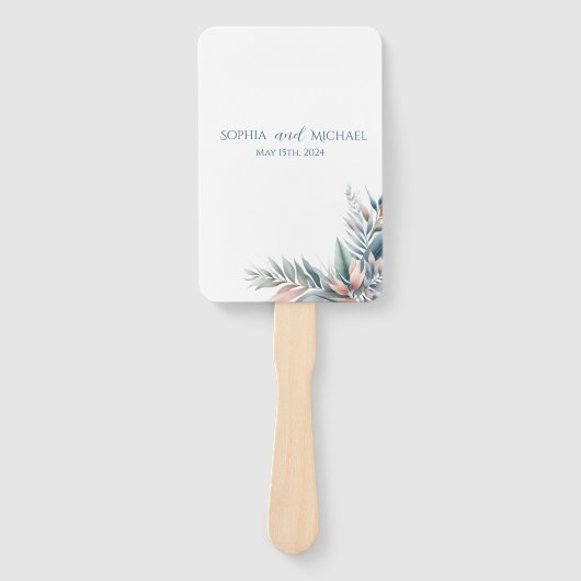 Tropisches Dream-Hochzeitsprogramm für Wasserfarbe Fächer (Vorderseite)