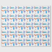 Tropisches Drink Hawaiianisches Sommercocktail Par Geschenkpapier (Flach)