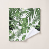 Tropisches Dschungel-Blätter Muster #12 (2020 Edit Badhandtuch Set (Waschlappen)
