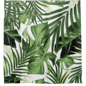 Tropisches Dschungel-Blätter-Muster #12 Duschvorhang (Vorderseite)