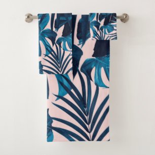 Tropisches Dschungel-Blätter Muster #6 #tropical Badhandtuch Set