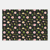 Tropisches Dschungel-Blumenmuster Geschenkpapier Set (Vorderseite 3)