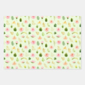 Tropisches Dschungel-Blumenmuster Geschenkpapier Set (Vorderseite 2)