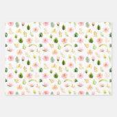 Tropisches Dschungel-Blumenmuster Geschenkpapier Set (Vorderseite)