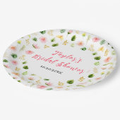 Tropisches Dschungel-Brautparty Pappteller (Schrägansicht)