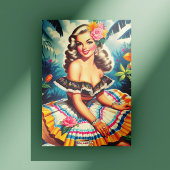 Tropisches Dschungel-Button Postkarte