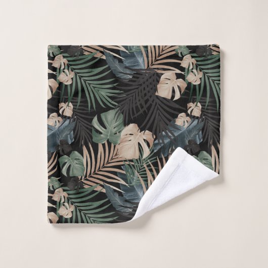 Tropisches Dschungel-Nachtprogramm 13 - Wiederholu Badhandtuch Set (Waschlappen)