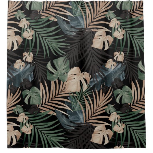 Tropisches Dschungel-Nachtprogramm 13 - Wiederholu Duschvorhang (Vorderseite)