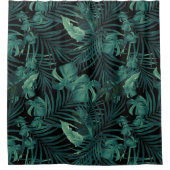 Tropisches Dschungel-Nachtprogramm 1 - Wiederholun Duschvorhang (Vorderseite)