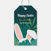 Tropisches Dschungel-Osterhase benutzerdefiniertes Geschenkanhänger (Vorderseite)