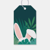Tropisches Dschungel-Osterhase benutzerdefiniertes Geschenkanhänger (Rückseite)