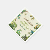 Tropisches Dschungel Reptile Kindergeburtstag Part Serviette (Ecke)